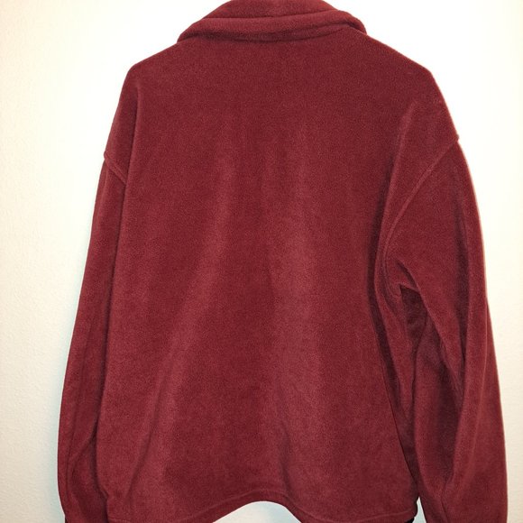 Columbia Men's Rust Red Fleece Zip Up Jacket Size Large - Picture 7 of 11